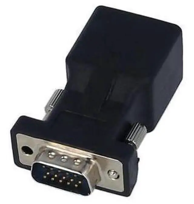 Alt view image 6 of 7 - 2PCS VGA to RJ45 Adapter, VGA Male to RJ45 Ethernet Port Converter, Extend VGA Signal Over CAT5e CAT6 Network Cable