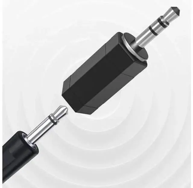 Alt view image 2 of 7 - 2 Pack 3.5mm Stereo to Mono Adapter, TRS Stereo Male Plug to 1/8" Mono Female Jack Audio Signal Converter