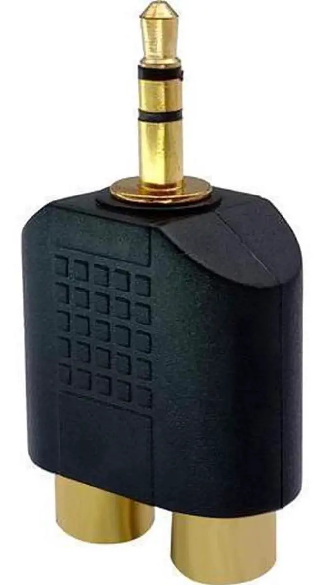 Alt view image 7 of 7 - 5 Pack 3.5mm Stereo to 2 RCA Female Audio Splitter Adapter, Gold Plated 3 Pole 1/8 inch AUX Male to Dual RCA Y-Splitter Audio Converter