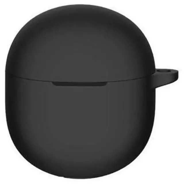 Alt view image 2 of 2 - Soft Silicone Protective Case Compatible with X1 Earphone Charging Box, Shockproof Anti-Scratch Earbud Cover Shell with Detachable Metal Carabiner, Portable Wireless Headset Protector Sleeve (Black)