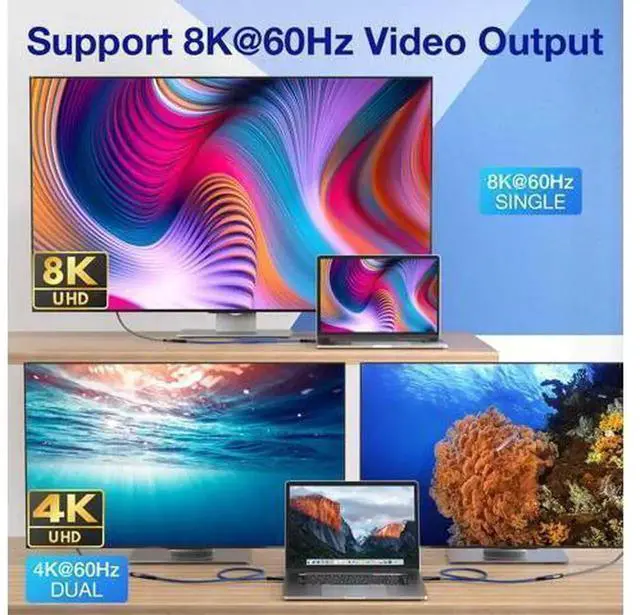 Alt view image 7 of 7 - 2.62Ft USB4 Extension Cable, Thunderbolt 3/4 Compatible USB C 4.0 Extender Cord, Support PD 100W 20V5A Charging, 40Gbps Data Transfer, 8K@60Hz Video Output for MacBook, iMac, Dell XPS, Intel NUC, Dell