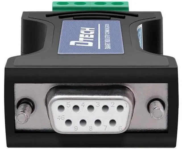 Alt view image 3 of 7 - DTECH RS232 to RS485 Serial Communication Converter Adapter with 4-Position Terminal Block, Industrial Grade Long Distance Data Transmission Module, Built-in 600W Anti-Surge Protection for Automation