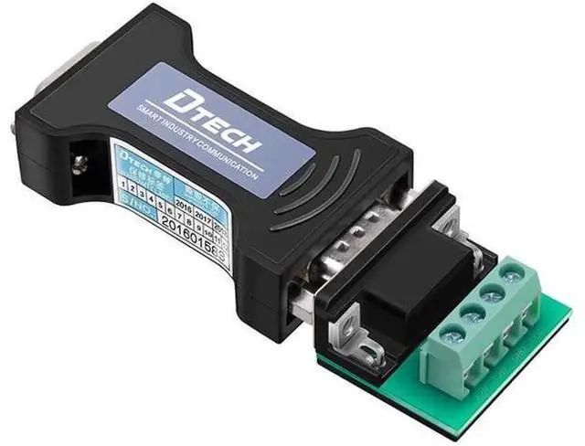 Alt view image 6 of 7 - DTECH RS232 to RS485 Serial Communication Converter Adapter with 4-Position Terminal Block, Industrial Grade Long Distance Data Transmission Module, Built-in 600W Anti-Surge Protection for Automation