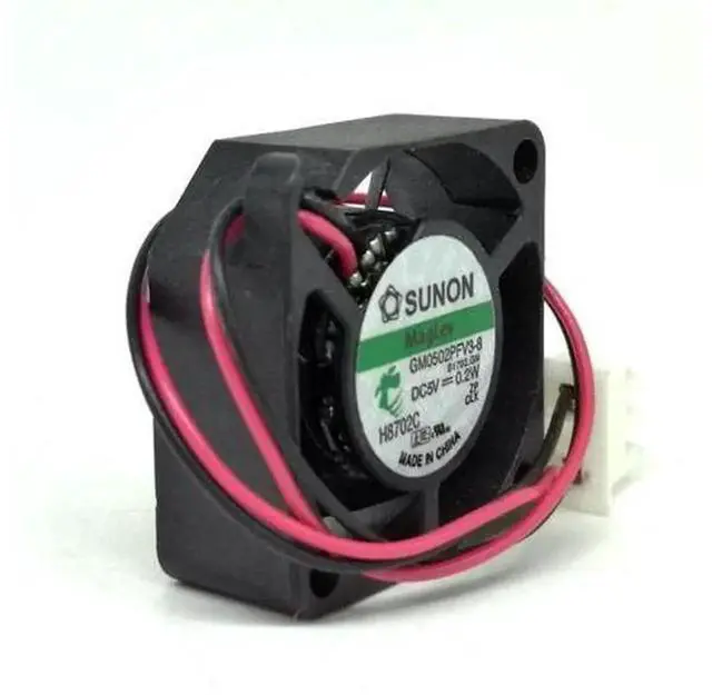 Main image of Sunon Mini Micro Cooling Fan GM0502PFV3-8, DC 5V 0.2W 25x25x10MM 25mm 2.5cm Ultra Thin 2-Wire Axial Fan, Small Quiet Ventilation Fan for Set Top Box, Mini Equipment Heat Dissipation