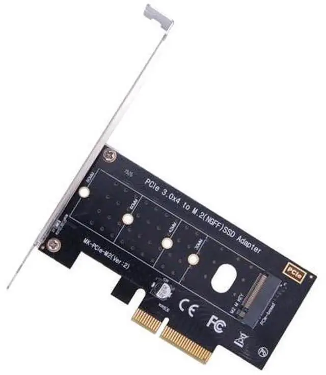 Alt view image 6 of 6 - M.2 NVMe SSD NGFF to PCIE X4 Adapter Card, M Key PCIe 3.0 Riser Card, PCI Express 3.0 X4 to 2230 2242 2260 2280 M.2 NVMe M-Key SSD, Compatible with Samsung, WD, Crucial, Kingston, ADATA M.2 NVMe Solid