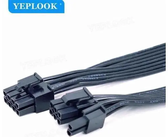 Alt view image 2 of 6 - PCIe GPU Power Cable 8Pin to Single 6+2Pin, 60CM 18AWG Modular PSU Wire, Compatible with Cooler Master V550 V650 V750 V850 V1000 V2 Gold Series Fully Modular Power Supply Graphics Card Power Cord