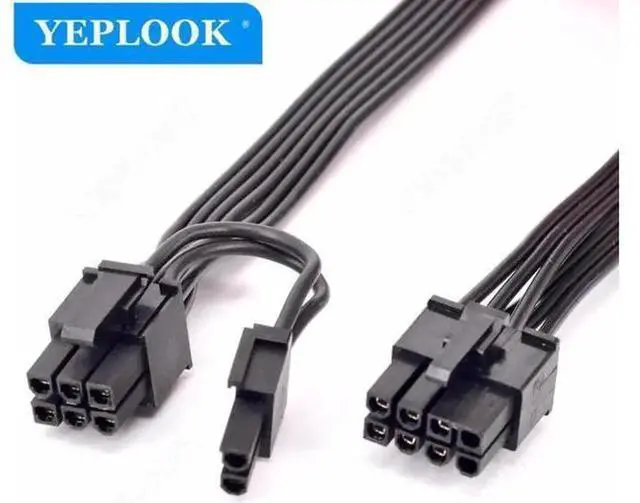 Alt view image 5 of 6 - PCIe GPU Power Cable 8Pin to Single 6+2Pin, 60CM 18AWG Modular PSU Wire, Compatible with Cooler Master V550 V650 V750 V850 V1000 V2 Gold Series Fully Modular Power Supply Graphics Card Power Cord