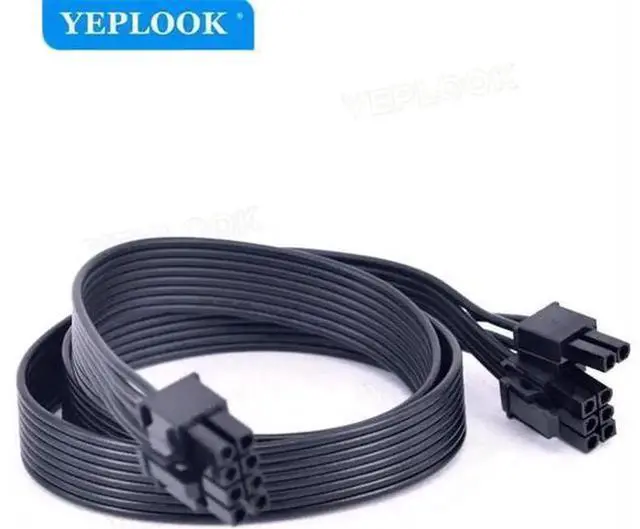 Alt view image 4 of 6 - PCIe GPU Power Cable 8Pin to Single 6+2Pin, 60CM 18AWG Modular PSU Wire, Compatible with Cooler Master V550 V650 V750 V850 V1000 V2 Gold Series Fully Modular Power Supply Graphics Card Power Cord