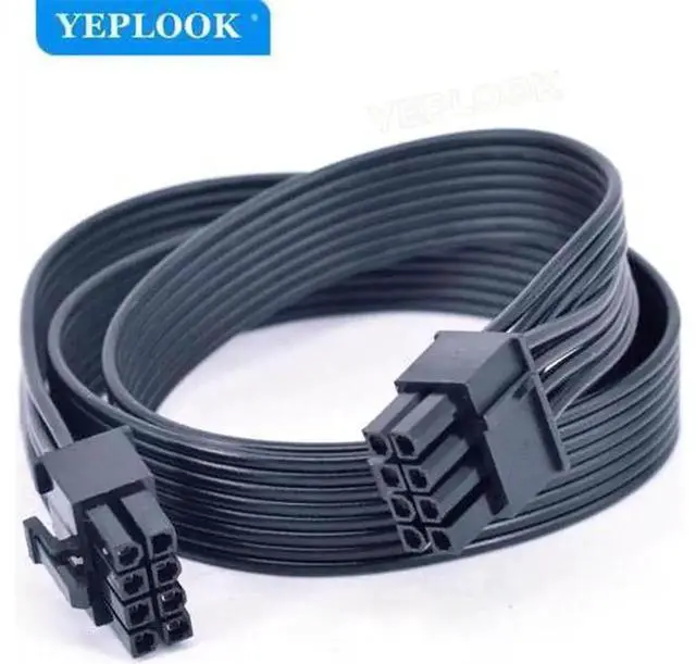 Alt view image 3 of 6 - PCIe GPU Power Cable 8Pin to Single 6+2Pin, 60CM 18AWG Modular PSU Wire, Compatible with Cooler Master V550 V650 V750 V850 V1000 V2 Gold Series Fully Modular Power Supply Graphics Card Power Cord