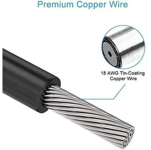 Alt view image 6 of 6 - PCIe GPU Power Cable 8Pin to Single 6+2Pin, 60CM 18AWG Modular PSU Wire, Compatible with Cooler Master V550 V650 V750 V850 V1000 V2 Gold Series Fully Modular Power Supply Graphics Card Power Cord
