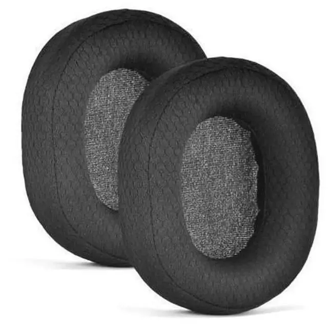 Alt view image 2 of 2 - 1 Pair Soft Durable Replacement Ear Pads Ear Cushions, 3D Football Net Surface Earcups Accessories Compatible with H3 Wired, MDR-G300 Headphones, Comfort Wear Headset Ear Cushion Repair Parts