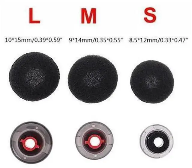 Alt view image 6 of 6 - 3 Pairs Replacement Silicone Ear Buds Eargel Tips, S & L Size Soft Headset Ear Cushions, Compatible with VOYAGER 5200 Bluetooth Headset, Comfort Silicone Ear Tips Replacement Accessories for In-ear He
