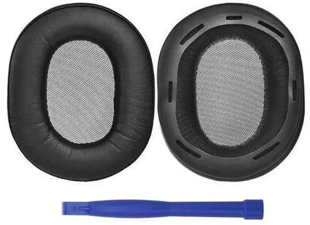 Main image of 1 Pair Black Protein Leather Replacement Ear Pads, Soft Comfort Ear Cushions Compatible with MDR-1A Over-Ear Headphones, Durable Headset Earcups Repair Accessories, Replacement Ear Cushion Sleeves for