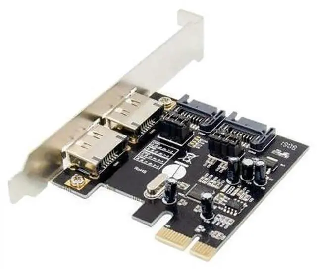 Main image of PCI-E to SATA 3.0 ESATA Expansion Card with ASM1061 Chipset, 6Gbps PCI Express SATA III Adapter Card, Internal SATA & External eSATA Port Controller Card for Desktop PC Storage Upgrade