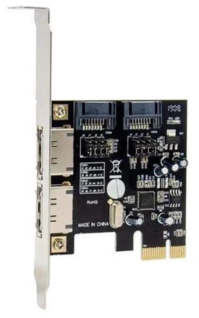 Alt view image 2 of 3 - PCI-E to SATA 3.0 ESATA Expansion Card with ASM1061 Chipset, 6Gbps PCI Express SATA III Adapter Card, Internal SATA & External eSATA Port Controller Card for Desktop PC Storage Upgrade