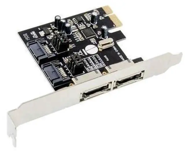 Alt view image 3 of 3 - PCI-E to SATA 3.0 ESATA Expansion Card with ASM1061 Chipset, 6Gbps PCI Express SATA III Adapter Card, Internal SATA & External eSATA Port Controller Card for Desktop PC Storage Upgrade