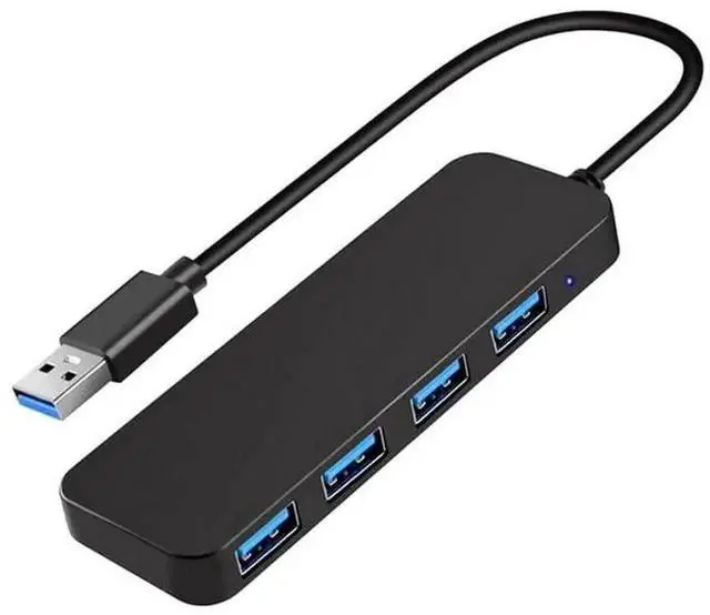 Main image of 4 Port USB 3.0 Hub, Multiport USB Splitter Extender Adapter, High Speed USB Expander for Laptop, Xbox, USB Flash Drive, Mobile HDD, Printer, Camera, Keyboard, Mouse