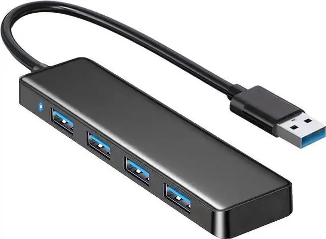 Main image of 4-Port USB 3.0 Hub, Multiport USB Splitter USB Expander Adapter for Laptop, Xbox, USB Flash Drive, Mobile HDD, Game Console, Printer, Camera, Keyboard, Mouse