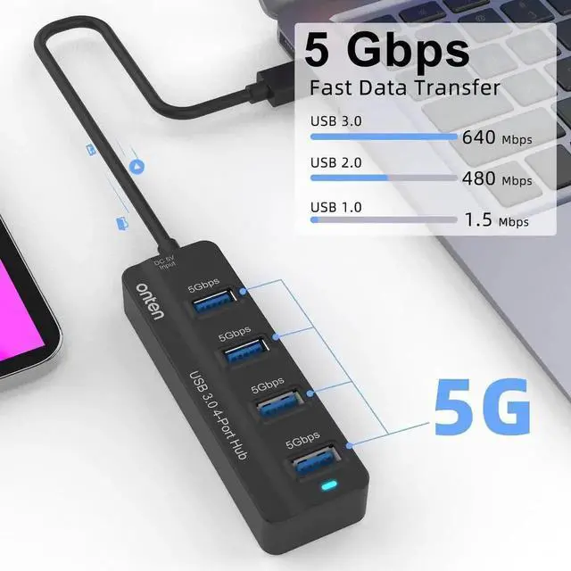Alt view image 5 of 6 - USB C Hub, USB 3.2 Gen 2 10Gbps Multiport Adapter with 2-in-1 USB A & USB C Plug, 3×10G USB-A Ports + UHS-II SD/TF Card Reader, USB C Memory Card Reader Compatible with SD, SDHC, SDXC, Micro SD