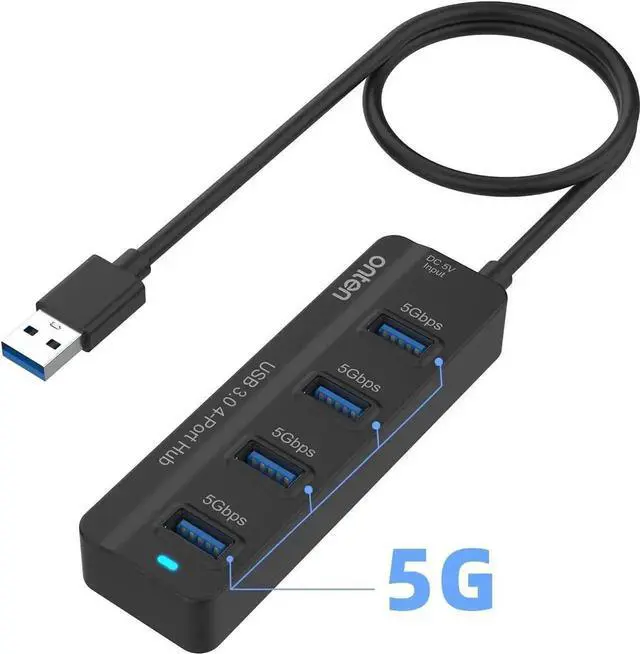 Alt view image 3 of 6 - USB C Hub, USB 3.2 Gen 2 10Gbps Multiport Adapter with 2-in-1 USB A & USB C Plug, 3×10G USB-A Ports + UHS-II SD/TF Card Reader, USB C Memory Card Reader Compatible with SD, SDHC, SDXC, Micro SD