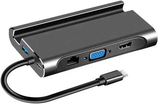 Alt view image 5 of 5 - 7-in-1 USB Type C Hub Docking Station, Support Samsung DeX Mode, USB-C Multiport Adapter with 4K HDMI, USB 3.0, PD Charging, TF/SD Card Reader, Portable Dex Dock for Galaxy S10 S9, Huawei P30 P20 Pro