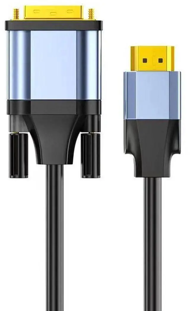 Main image of HDMI to DVI-D 24+1 Cable, Supports 1080P & 2K@60Hz Resolution, Bi-Directional Transmission, Plug and Play Video Cord, Compatible with PC, Laptop, Graphics Card, Monitor, Projector, HDTV and Display Sc