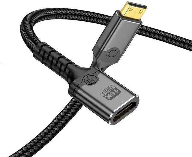 Alt view image 2 of 6 - HDMI to Mini HDMI Adapter Cable, HDMI 2.0 Standard HDMI Male to Mini HDMI Male Cord, Supports 4K@60Hz Video, Plug and Play Cable for Digital Camera, Camcorder, Graphics Card Connecting to HDTV, Monito