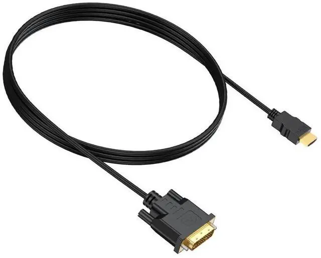 Main image of HDMI to DVI-D 24+1 Cable, 1m (3.3ft), Supports 1080P@60Hz Full HD, 24K Gold-Plated Connectors, Bi-Directional Video Cord for Laptop, PC, Game Console Connecting to Monitor, HDTV and Projector