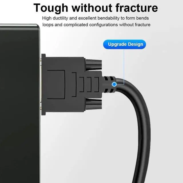 Alt view image 2 of 5 - HDMI to DVI-D 24+1 Cable, 1m (3.3ft), Supports 1080P@60Hz Full HD, 24K Gold-Plated Connectors, Bi-Directional Video Cord for Laptop, PC, Game Console Connecting to Monitor, HDTV and Projector