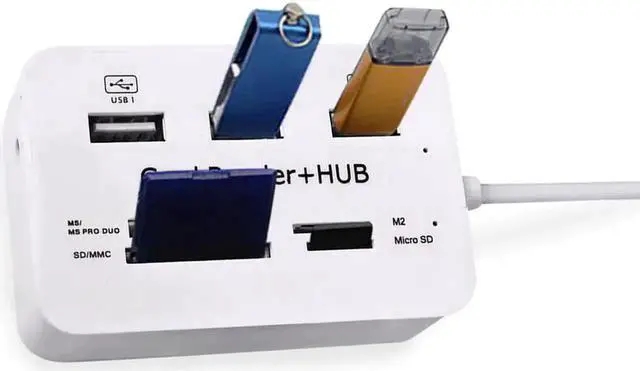 Main image of USB-C Multiport Hub, 3-Port USB Splitter with USB 3.0 & USB 2.0, Built-in SD/TF Card Reader, Portable Type-C Expansion Adapter, Plug and Play USB C Hub for Desktop PC, Laptop, Notebook and Full-Functi