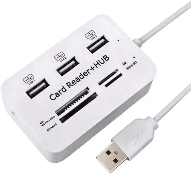 Alt view image 5 of 5 - USB-C Multiport Hub, 3-Port USB Splitter with USB 3.0 & USB 2.0, Built-in SD/TF Card Reader, Portable Type-C Expansion Adapter, Plug and Play USB C Hub for Desktop PC, Laptop, Notebook and Full-Functi