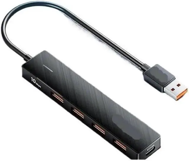Alt view image 2 of 5 - 4-Port USB 3.2 Gen 2 Hub, 10Gbps SuperSpeed USB Splitter Adapter, Durable ABS Housing USB Extender, Plug and Play Computer Accessories for MacBook, Dell, HP, ASUS, Lenovo, Acer Laptops and Desktop PCs