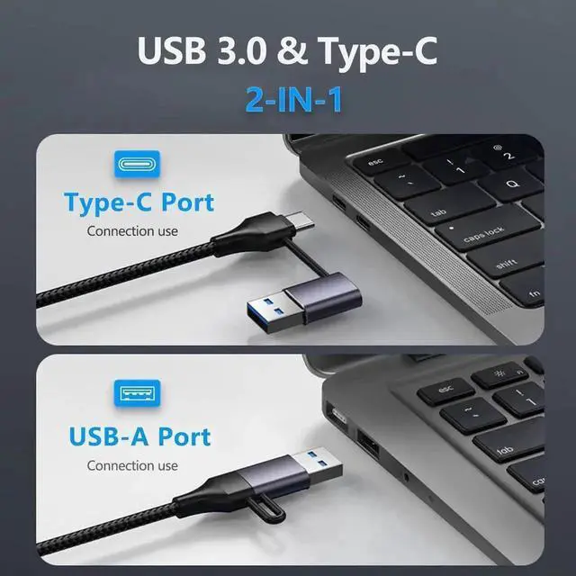 Alt view image 3 of 7 - 5 in 1 USB C Hub Multiport Docking Station, USB-C Dock with USB 3.0, USB-C PD Charging, Gigabit Ethernet Port, Type C Adapter Dongle Compatible with MacBook Pro, MacBook Air and Type C Laptops