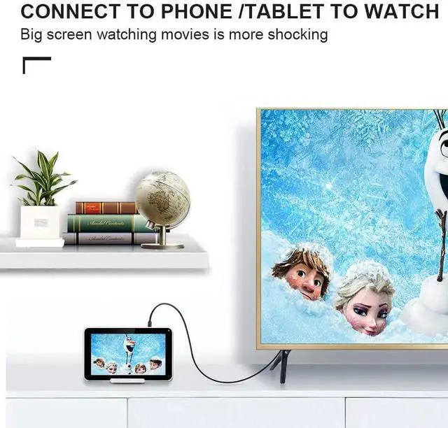 Alt view image 3 of 4 - 2m Micro HDMI to HDMI Cable, 4K High Definition Gold-Plated Cord, Connect Camera, Smartphone, Tablet, Raspberry Pi to TV and Monitor