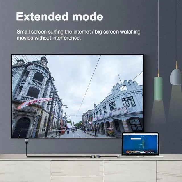 Alt view image 3 of 4 - 1.8m (6FT) HDMI to VGA Cable, 1080P High-Speed Cord with Gold-Plated Connectors, Plug-and-Play for Laptop, PC, DVD, HDTV, Monitor and Projector