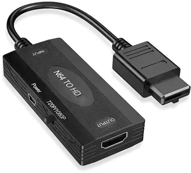 Main image of N64 to HDMI HD Video Converter Adapter, Compatible with N64, SNES, SFC, NGC, Support 16:9/4:3 Aspect Ratio Switch, Plug-and-Play Retro Gaming Adapter for Modern HDTVs