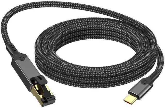 Main image of USB-C to Gigabit Ethernet Adapter USB 3.1, 1000Mbps, Aluminum Alloy Braided Network Adapter for Laptop, PC, Tablet & Smartphone