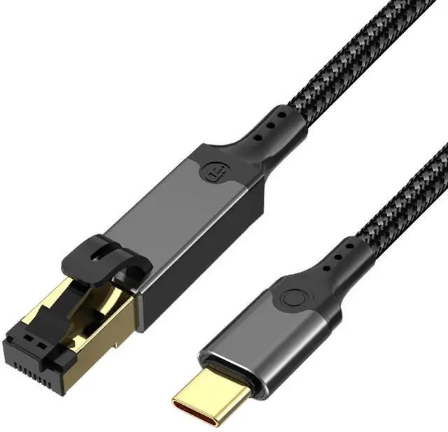 Alt view image 3 of 6 - USB-C to Gigabit Ethernet Adapter USB 3.1, 1000Mbps, Aluminum Alloy Braided Network Adapter for Laptop, PC, Tablet & Smartphone