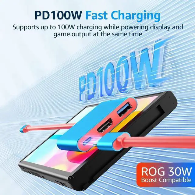 Alt view image 6 of 7 - USB-C 3-in-1 Hub with 4K@30Hz HDMI, USB 3.0 & 100W PD Charging, Multiport Adapter for MacBook, Laptop, Tablet, Switch & Smartphone