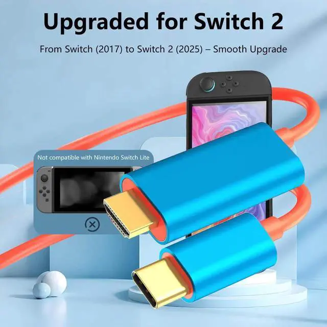 Alt view image 3 of 5 - USB-C to HDMI Portable Adapter with 100W PD Charging, 4K@60Hz Output, Compatible with Switch, Switch 2, Laptop, Tablet & Smartphone