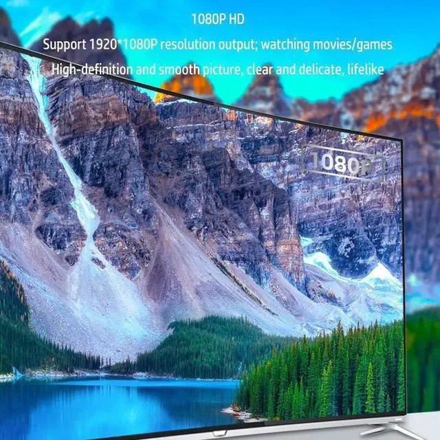 Alt view image 4 of 6 - HDMI to VGA Cable 1m (3.3ft), Active 1080P Video Adapter Cord for Laptop, PC, DVD Player to Monitor, Projector & HDTV