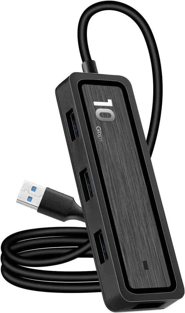 Main image of 6-in-1 USB C Hub, 4-Port USB 3.1 Gen 2 Splitter 10Gbps SuperSpeed with SD/TF Card Reader, 20CM Cable Multiport Adapter Compatible with MacBook, PC, Flash Drives