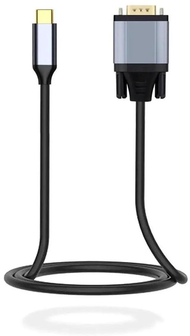 Alt view image 3 of 4 - USB-C to VGA Cable 1.8m/6ft, USB 3.1 1080P Video Cord with Reversible Connector, Compatible with MacBook, Laptop, Tablet to Monitor, Projector and HDTV