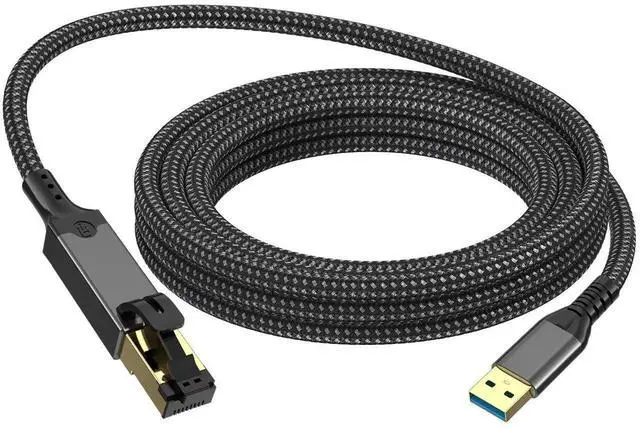 Main image of 1m USB 3.0 to Gigabit Ethernet Adapter, 1000Mbps Nylon Braided Network Dongle with Aluminum Alloy Housing, Compatible with Laptop, PC, Tablet and Smartphone