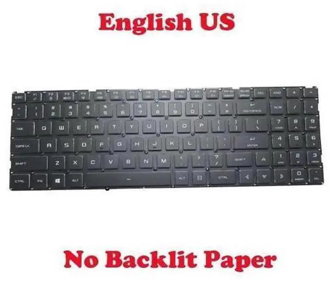 Main image of No Backlit US English Laptop Keyboard for Gateway GGNC51518 GGNC51518-BK, Black, No Frame Replacement Keyboard