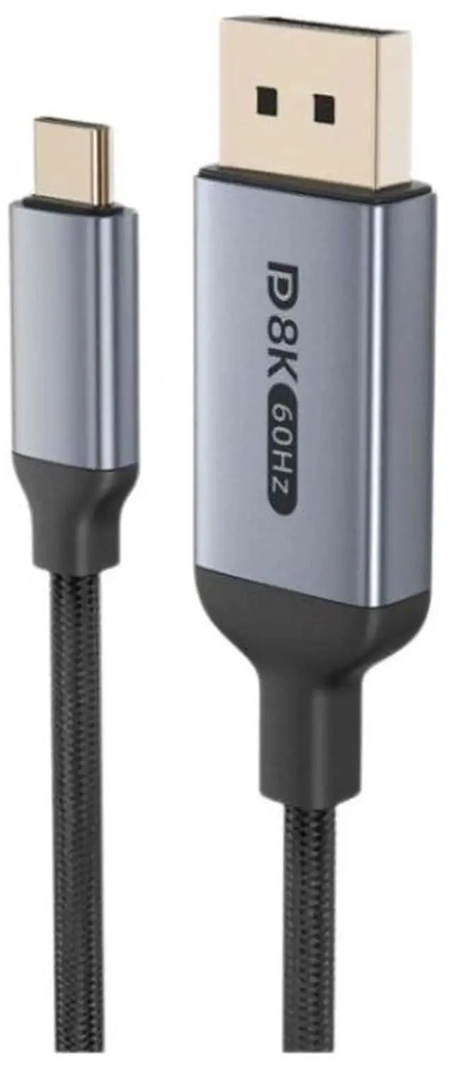 Main image of USB-C to DisplayPort 1.4 Cable, Bi-Directional Transmission, Supports 8K@60Hz, 4K@144Hz/240Hz, Thunderbolt 3/4 Compatible Cord for Laptop, Smartphone, MacBook Connect to Monitor, Gaming Display & Proj