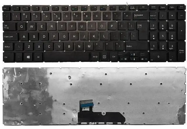 Main image of US QWERTY Black Laptop Keyboard Replacement Compatible with MEDION AKOYA P6687 E6439 S6425 P6685 Notebook, Standard US Layout Internal Notebook Keyboard Repair Spare Part