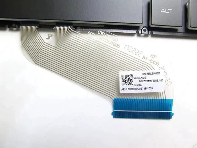Alt view image 3 of 5 - Black US English Laptop Replacement Keyboard Compatible with Quanta NL5 NL5A NL5C NL5E NL5T, OEM Part WBM15F23USJ920 AENL5U00010 Notebook Internal Keyboard Repair Spare Part