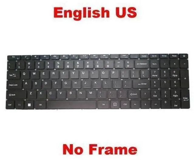 Main image of Black US English Laptop Replacement Keyboard Compatible with Gateway GWTN156-7 GWTN156-7BL GWTN156-9 GWTN156-12 12GR Notebook, Standard Layout Internal Notebook Keyboard Repair Spare Part