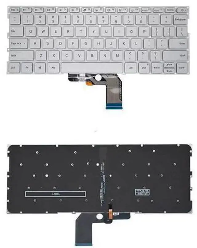 Alt view image 5 of 5 - US English Laptop Replacement Keyboard for Xiaomi Mi Air 13.3 Inch 161301 TM1704 TM1703 TM1613R TM1604 Notebook, Standard US QWERTY Layout Internal Laptop Keyboard Repair Spare Part